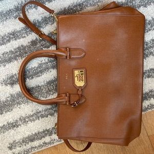 Ralph Lauren Caramel Leather Tote